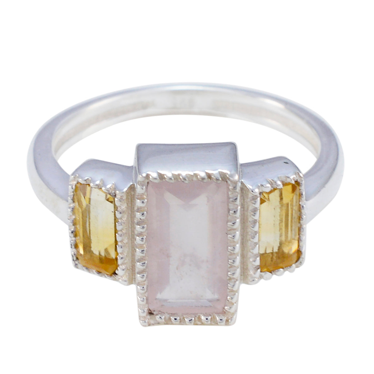 lara Luxurious multicolor Trilogy Ring Multi Stone Multicolor