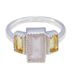 lara Luxurious multicolor Trilogy Ring Multi Stone Multicolor