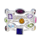 Grace Cocktail multicolor multiple Ring Multi Stone Multicolor