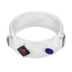 Maria Abstract multicolor quarter Band Multi Stone Multicolor
