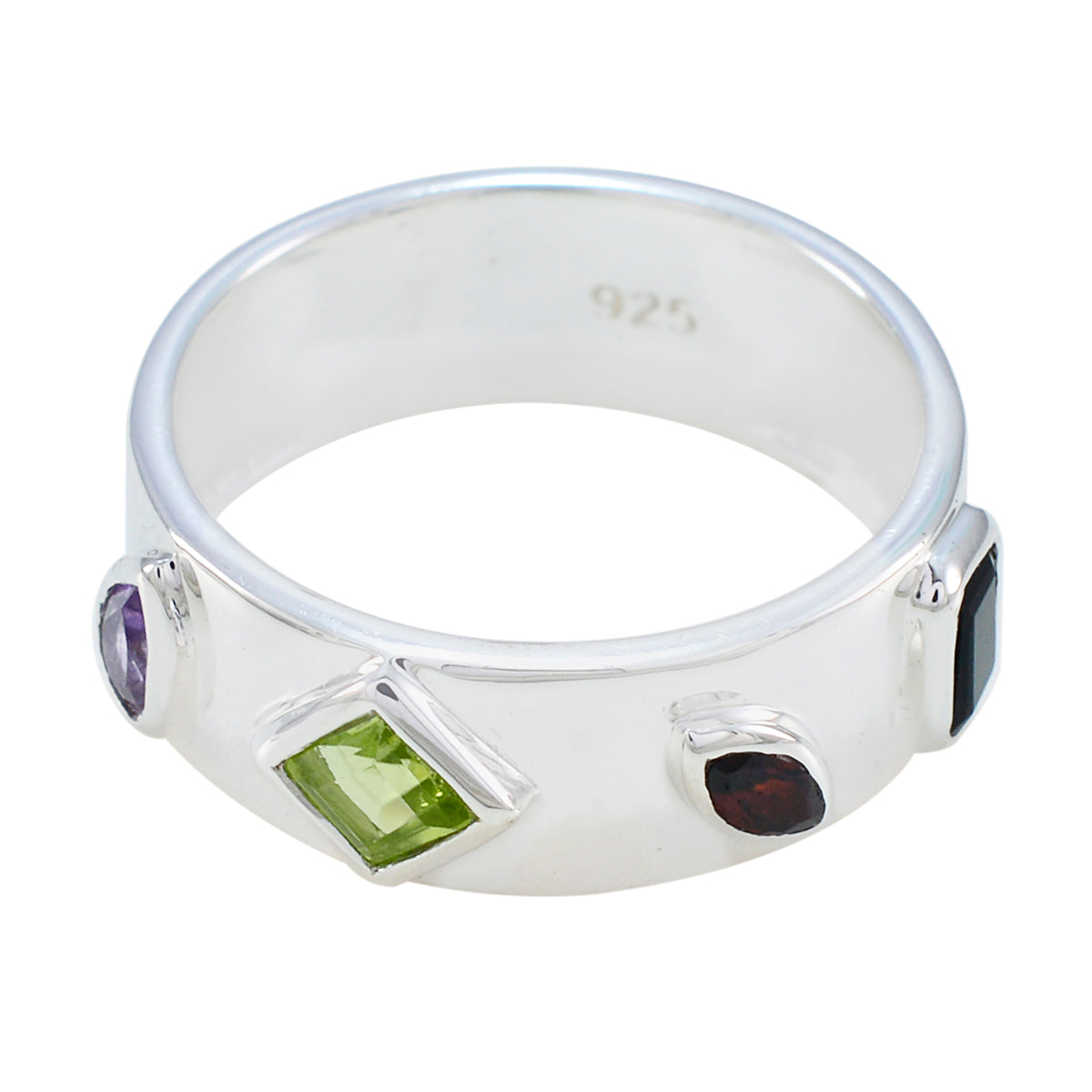 Luisa Abstract multicolor quarter Band Multi Stone Multicolor