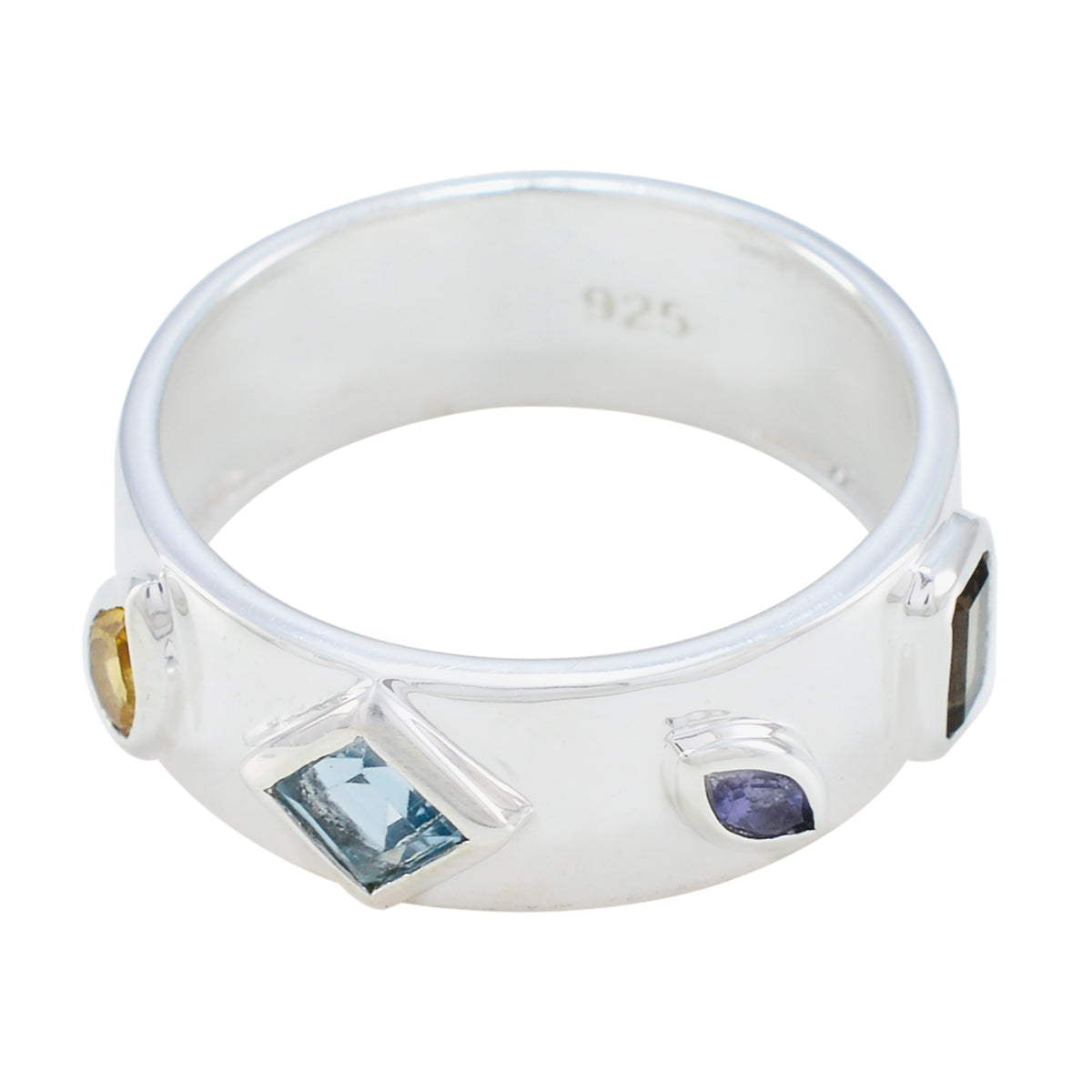 Ivy Abstract multicolor quarter Band Multi Stone Multicolor
