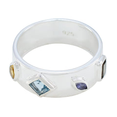 Ivy Abstract multicolor quarter Band Multi Stone Multicolor