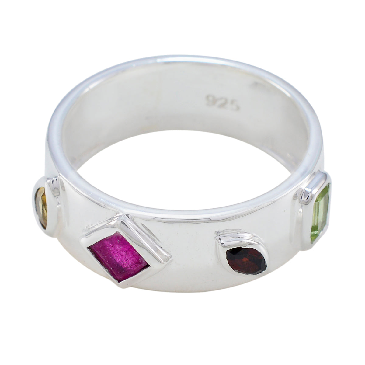 Josephine Abstract multicolor quarter Band Multi Stone Multicolor