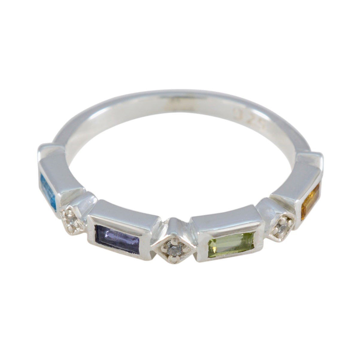 Yuki Trendy multicolor quarter Band Multi Stone Multicolor
