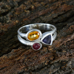 Lourdes Luxurious multicolor Trilogy Ring