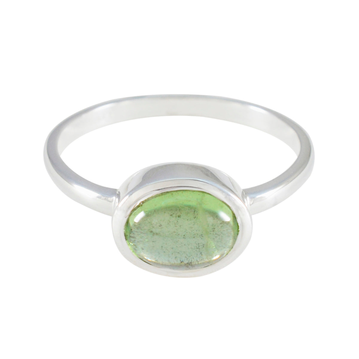 Hina Contemporary Green Solitaire Ring Peridot Green