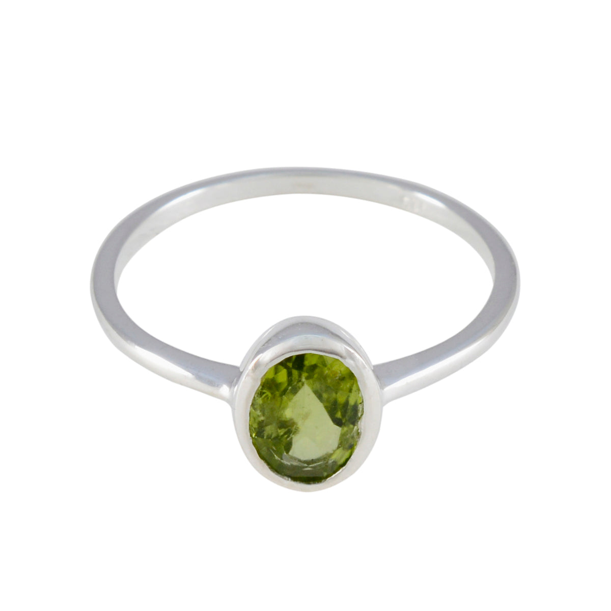 Julia Romantic Green Solitaire Ring Peridot Green