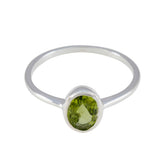 Julia Romantic Green Solitaire Ring Peridot Green