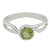 Maria Graceful Green Solitaire Ring Peridot Green