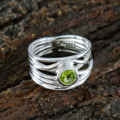 Lucy Rope-Wire Green Solitaire Band