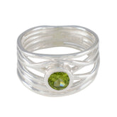 Lucy Rope-Wire Green Solitaire Band Peridot Green