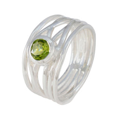Lucy Rope-Wire Green Solitaire Band