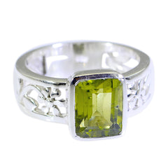 Emma Art Deco Green Solitaire Band