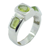 Emma Feminine Green Trilogy Ring Peridot Green