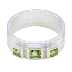 Leah Boho Green Trilogy Band Peridot Green