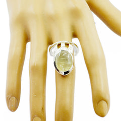 Victoria Signet Light Green Solitaire Ring