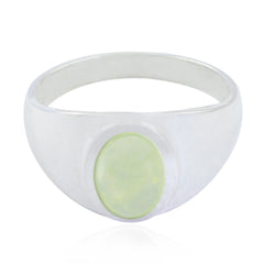 Ayesha Abstract Light Green Solitaire Ring Prehnite Green