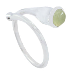 Fernanda Modern Light Green Solitaire Ring Prehnite Green
