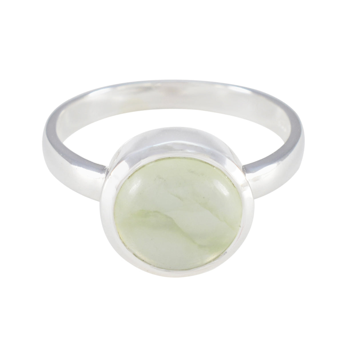 Freya Fairytale Light Green Solitaire Ring Prehnite Green