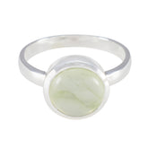 Freya Fairytale Light Green Solitaire Ring Prehnite Green
