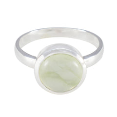 Freya Fairytale Light Green Solitaire Ring Prehnite Green
