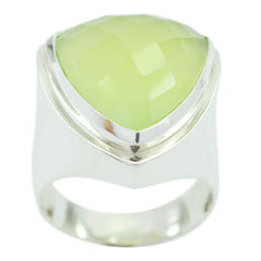Florencia Cocktail Light Green Solitaire Ring Prehnite Green