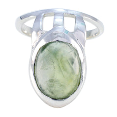 Yasmine Signet Light Green Solitaire Ring Prehnite Green