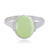 Carla Heritage Light Green Solitaire Ring Prehnite Green