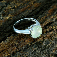 Meera Contemporary Light Green Solitaire Ring