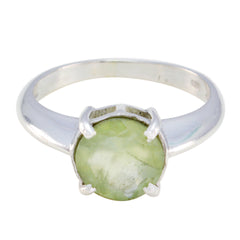Meera Contemporary Light Green Solitaire Ring Prehnite Green