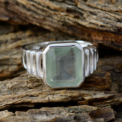 Ava Signet Light Green Solitaire Ring