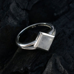 Hana White Solitaire Ring for Women Sterling Silver