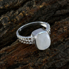 Genesis Boho White Solitaire Ring with Silver Band