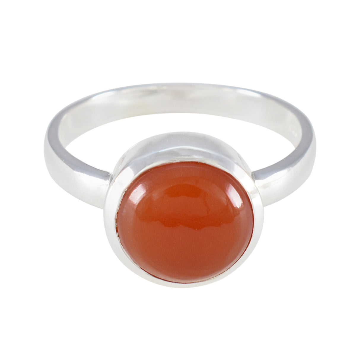 Angel Red Solitaire Ring with Bold Gemstone Design Red Onyx Red