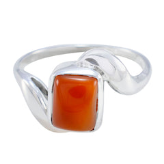 Natalie Contemporary Red Solitaire Ring Red Onyx Red