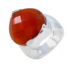Tereza Red Solitaire Ring with Bold Gemstone Design Red onyx Red
