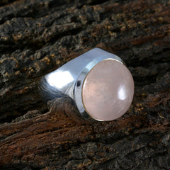Ivy Pink Solitaire Ring with Polished Silver Band