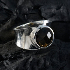 Freya Armor Brown Solitaire Band