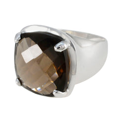 Ines Traditional Brown Solitaire Ring