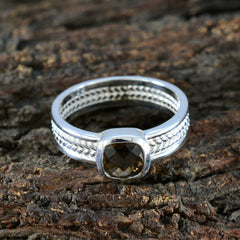 Mathilde Rope-Wire Brown Solitaire Band
