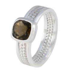 Mathilde Rope-Wire Brown Solitaire Band
