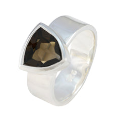 Sofía Signet Brown Solitaire Band