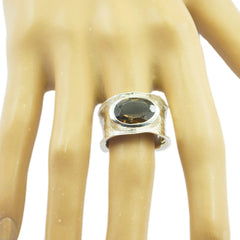 Alice Oversized Brown Solitaire Band