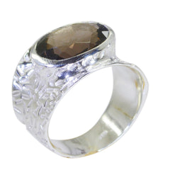 Ida Oversized Brown Solitaire Band