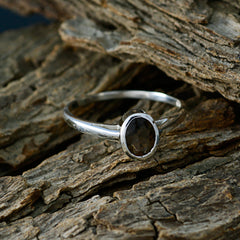 Naomi Luxurious Brown Solitaire Ring