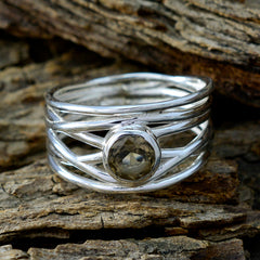 Luna Rope-Wire Brown Solitaire Band