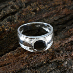 Sarah Modern Brown Solitaire Ring in Sterling Silver