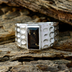 Camila Brown Solitaire Ring for Women in Silver