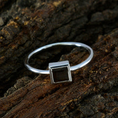 Yan Brown Solitaire Ring in Sleek Silver Setting
